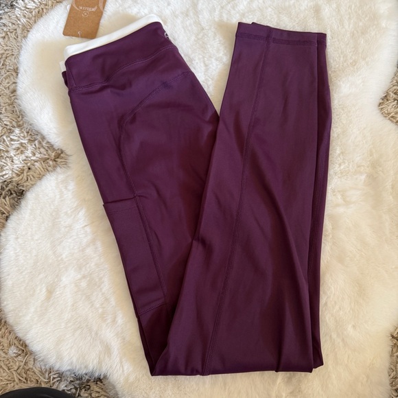 Berlook Activewear Purple Natural Waisted Leggings 25" - Picture 7 of 7